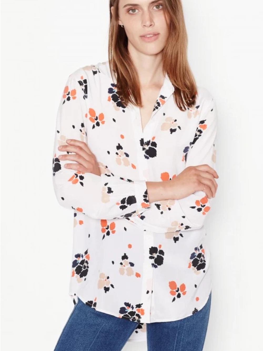 Equipment Silk Floral Blouse/Small